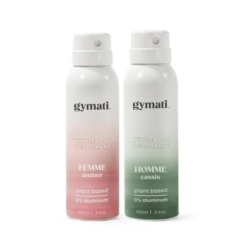 Vista 17 de Gymati Desodorante natural en espray corporal, sin aluminio, mezcla a base de plantas con aloe y zinc, protección contra olores de larga duración