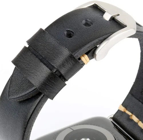 Vista 3 de REZERO Correas de reloj inteligentes compatibles con Apple Watch, correas de reloj de cuero curtido vegetal, correas de reloj de repuesto