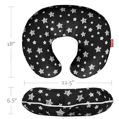Vista 5 de Funda de almohada de lactancia para bebé, se adapta perfectamente a almohadas de lactancia Boppy, súper suave, para madres que amamantan, estrella