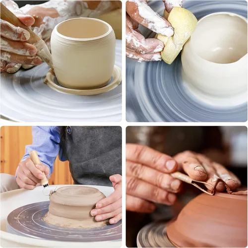 Vista 6 de Nozomy Herramientas de arcilla, juego de herramientas de escultura de arcilla de cerámica de 12 piezas