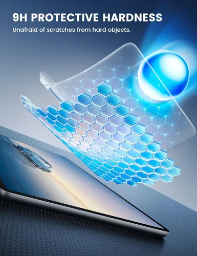 Vista 4 de Lamicall Protector de pantalla para Tesla Model Y (2020-2024) y Model 3 (2017-2023) – [antiarañazos y huellas dactilares] [dureza 9H] Protector