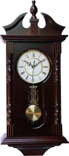 reloj abuelo de madera con melodía con péndulo de madera tradicional perfecto para regalar melodía de Westminster suena a cada hora Nogal