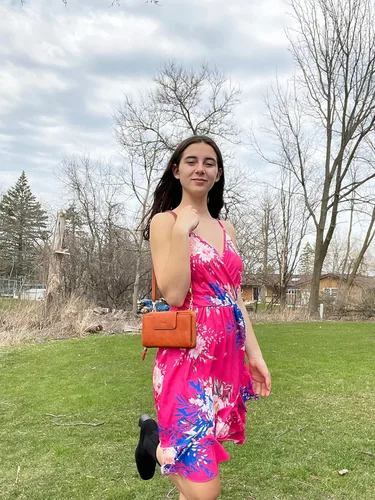 Vista 8 de S-ZONE Carteras de viaje para mujer con bloqueo RFID de cuero bolso cruzado para documentos de pasaporte soporte para tarjetas de crédito L