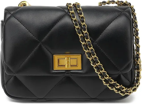 Scarleton Crossbody Bags for Women, Quilted Shoulder Bag Purse, Gold Chain Crossbody Bag Purses for Women, H2117