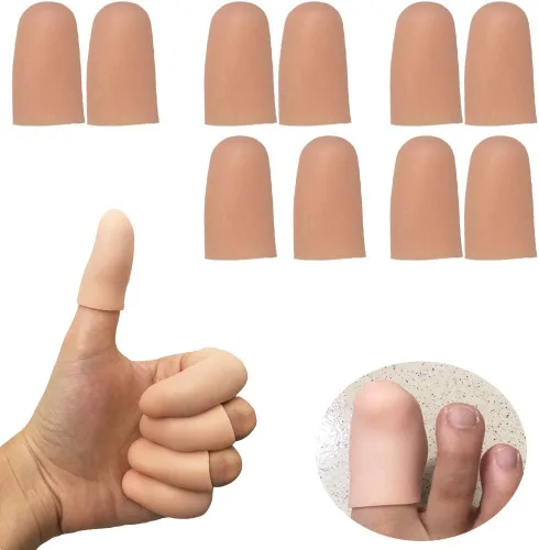 Protectores de dedos de gel para dedos, protectores de silicona para las yemas de los dedos, cañones ideales para dedos en gatillo, artritis de