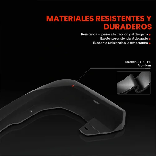 Vista 4 de A-Premium Juego de 4 guardabarros con accesorios de hardware compatibles con Honda CR-V 2007-2011, 2.4L, utilidad deportiva, delantera y trasera
