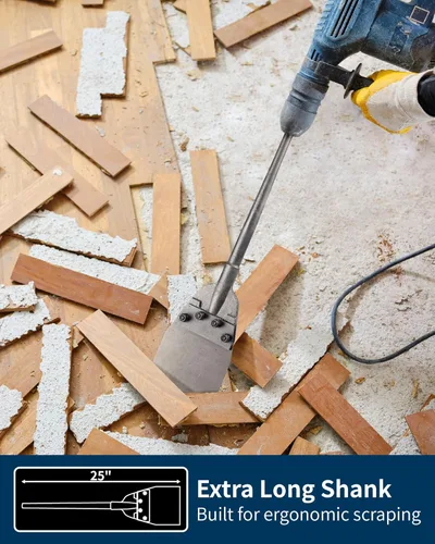 Vista 7 de Firecore - Rascador de suelo SDS Max de 6 pulgadas, herramienta de cincel de extracción Thinset para taladro de martillo giratorio, brocas de pala