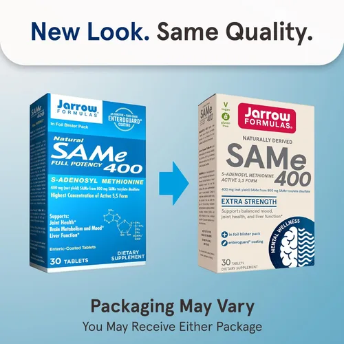 Vista 2 de Jarrow Formulas SAM-e 0.007 oz Suplemento dietario en cápsulas, SAM400, 1, 1