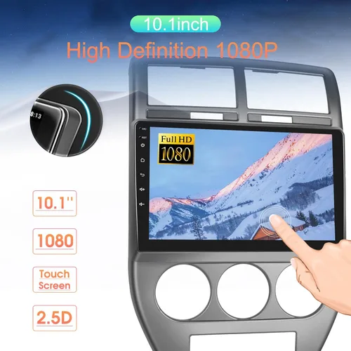 Vista 4 de [2+64G] Android 13 Car Stereo para Jeep Compass Patriot 2007 2008 2009 con Apple Carplay y Android Auto 10.1 pulgadas pantalla táctil Radio