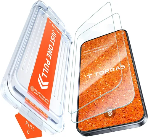 TORRAS Protector de pantalla de grado militar para Google Pixel 10 Pro XL/Pixel 9 Pro XL, [9H+] vidrio templado de cobertura completa, 6.8'', fácil