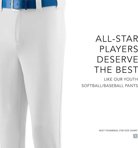 Vista 4 de Augusta Sportswear Augusta Pantalón de béisbolsóftbol, juvenil