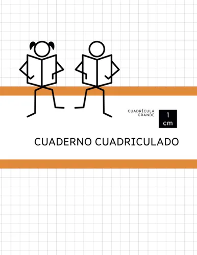 Cuaderno de Papel Cuadriculado con Cuadrícula Grande de 1x1 cm Libreta para niños - Páginas numeradas - Tamaño grande (Spanish Edition)