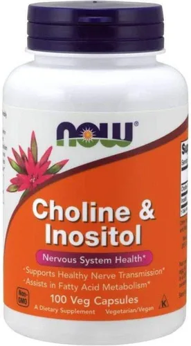 Vista 4 de Now Foods Colina e Inositol 500 Mg - 100 Cápsulas