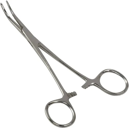 Vista 14 de Pinzas de bloqueo multiusos de hemostático Pean rectas y curvas con dientes serrados, de acero inoxidable - Hemostáticos para enfermeras, fórceps