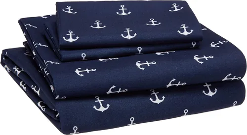 Vista 39 de Amazon Basics Juego de sábanas para niños de microfibra ligera, suave y fácil de lavar, 3 piezas, tamaño Twin, Aqua brillante, diseño sólido