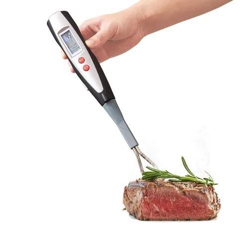 Vista 9 de Termómetro inalámbrico inteligente para carne: Bluetooth, largo alcance, mide temperatura interna y ambiente para barbacoa, parrilla, cocina