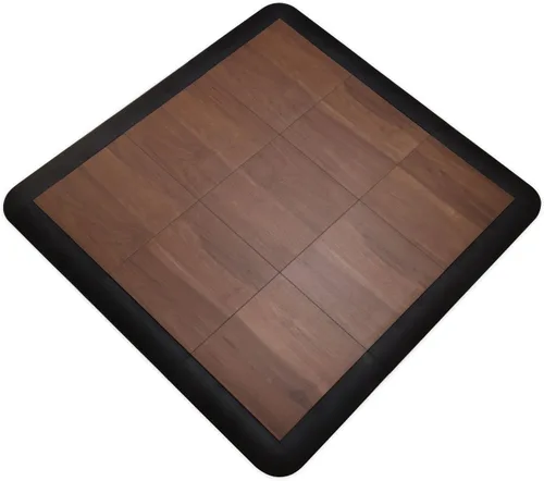Big Floors 3X3DKMAPLEFLOOR Kit de piso de baile modular entrelazado de plástico liviano (3' x 3'), roble oscuro, 21 piezas de SnapLock Industries