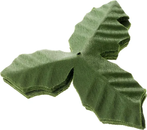 dophee 50 hojas artificiales verdes de flores de rosa