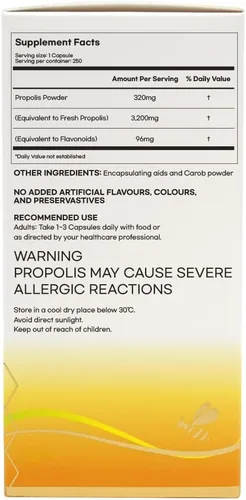 Vista 3 de Hi Well Premium Propolis 3200 Flavonoid 96mg 250VegeCápsulas