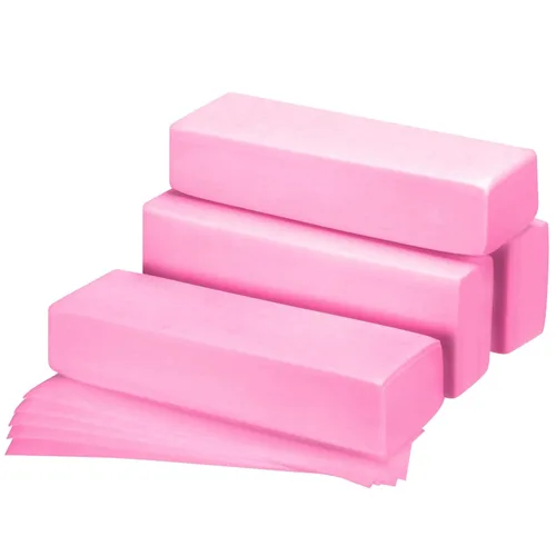 Maitys 400 tiras de cera no tejidas para depilación facial, corporal, pierna, cara y bikini (rosa)