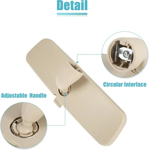 Vista 5 de X AUTOHAUX Espejo retrovisor interior del coche espejo retrovisor interior beige para Volkswagen Passat B5 1999-2001 para Jetta MK4 1999-2005