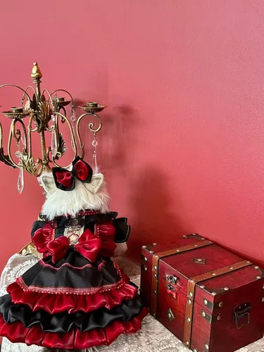 Vista 94 de Moda Vestido de Princesa de Encaje para Perro Cachorro Dulce para Perro EXTRAL Pequeño y Pequeño A-Negro XX-Pequeño