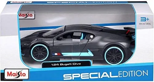 Vista 5 de Maisto Tech Bugatti Divo Gris Oscuro 1/24 Diecast Modelo Auto