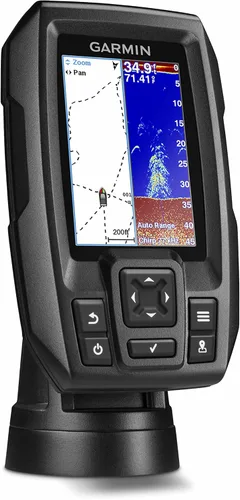 Vista 3 de Garmin Striker 4 con transductor 35 pulgadas Sensor de peces GPS con transductor tradicional CHIRP