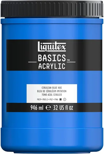 Vista 147 de Liquitex BASICS Pintura Acrílica, Tubo de 250ml (8.5 oz), Azul Ftalocianina