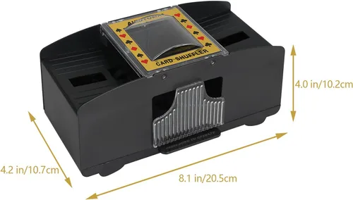 Vista 4 de Barajador Automático de Tarjetas, Máquina Barajadora de Póker Eléctrica Operada con Pilas para 1-2 Barajas, para Cartas de Juego/UNO