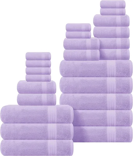 Vista 107 de GLAMBURG Sábana de baño de algodón extra grande premium de 700 GSM 35x70 - 100% algodón peinado - Calidad de hotel y spa de lujo - Duradera