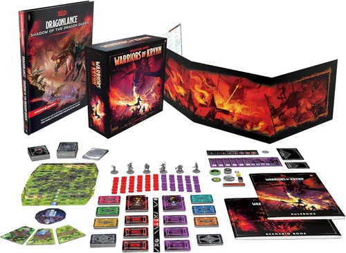 Dungeons and Dragons Dragonlance Shadow of The Dragon Queen Deluxe Edition DD Adventure DM Screen Warriors of Krynn Board Game D0988000