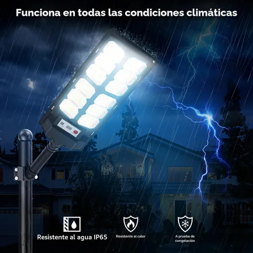 Vista 5 de 4-Pack Solar Street Lights Outdoor, 13000LM 6500K Waterproof LED Solar Flood Lights with Motion Sensor, Dusk to Dawn Solar-Powered Light for