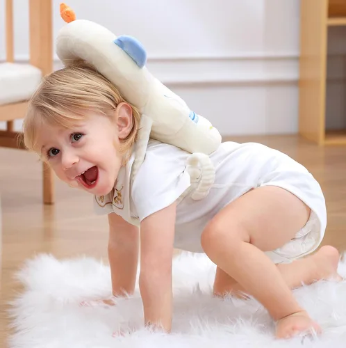 Vista 6 de Feidoog Mochila protectora de cabeza de bebé con 3 rodilleras para caminar y gatear