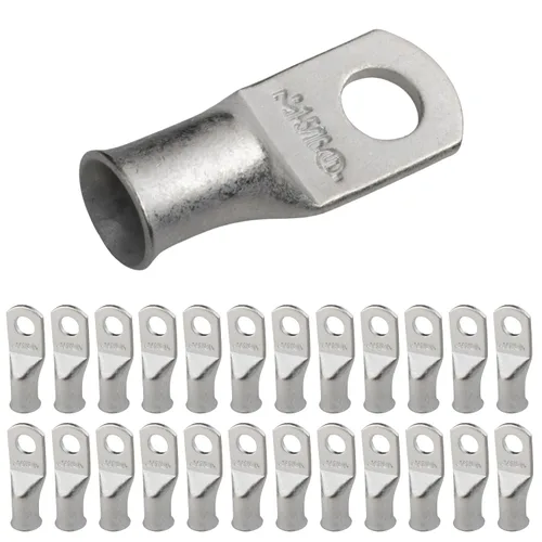 Vista 356 de SELTERM 5 piezas terminales de cable de cobre estañado 1/0 AWG perno de 1/2", extremos de cable de batería, terminales de anillo, conectores