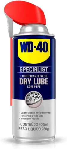 Vista 5 de WD-40 Specialist Spray de Grasa de Litio Blanco con Smart Straw que Rocía de 2 Formas, 10 OZ [Paquete de 6] & Specialist Lubricante Seco con Smart
