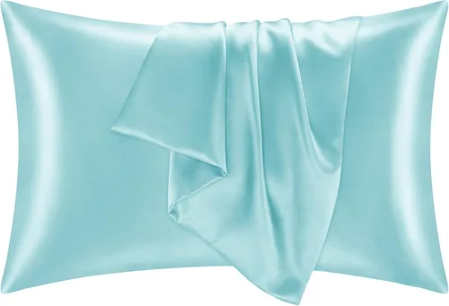 Vista 50 de BEDELITE Funda de almohada de satén para cabello y piel, súper suave y refrescante similar a las fundas de almohada de seda, paquete de 2 con cierre