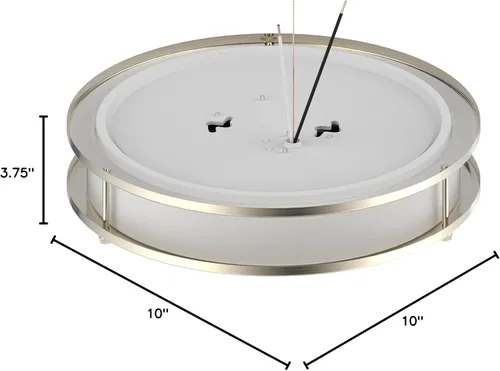 Vista 8 de DYMOND Lámpara LED de Techo de 10 Pulgadas de Montaje al Ras Regulable de Montaje en Superficie con Acabado de Níquel Cepillado para Cocina