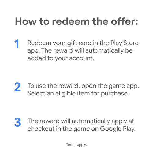 Vista 3 de Google Código de regalo de juego: obtenga $2 de descuento en su compra de Warcraft Rumble cuando compre un código de regalo de Play