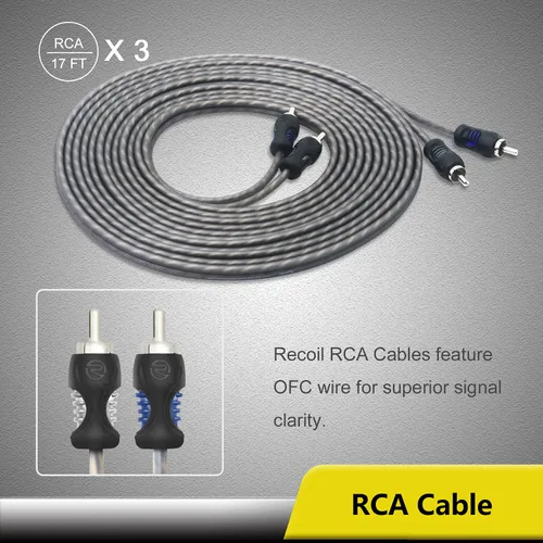Vista 6 de Recoil RCK0D True 1/0 Gauge Car Audio Dual Amplificadores CCA cableado Kits de instalación con cable OFC RCA