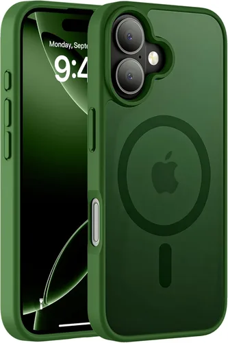 Vista 19 de Hualele - Funda magnética para iPhone 13 Mini y iPhone 12 Mini, compatible con MagSafe, de grado militar, a prueba de caídas, translúcida mate, Negro