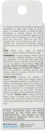 Vista 8 de Dr. Talbot's Tabletas calmantes de manzanilla, disolución rápida, 140
