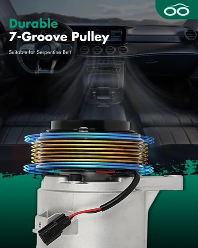 Vista 5 de SCITOO Compresor de CA con embrague para Nissan Maxima 3.5L 2009 2010 2011 2012 2013 2014, compresor de aire acondicionado de enfriamiento rápido