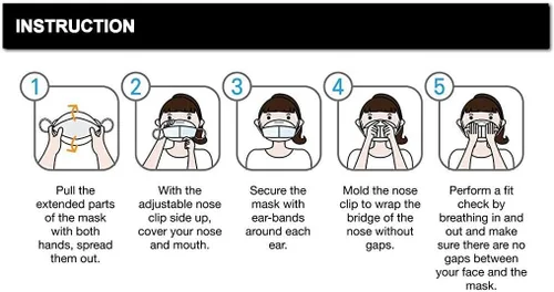 Vista 7 de AUTHENTIC: Premium KF94 Certificado [GRANDE] Mascarilla de seguridad coreana [lazo ajustable para las orejas] HECHO EN COREA