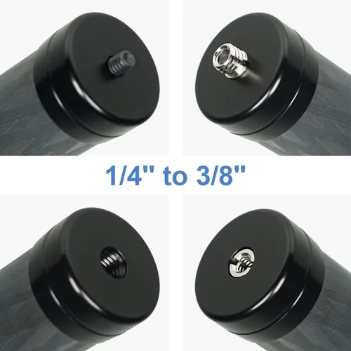 Vista 4 de SIOTI Brazo de extensión de fibra de carbono para trípode, tubo de extensión monopié, 1.417 in de diámetro, compatible con trípode o monopie