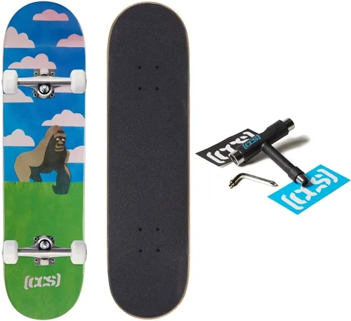 Vista 8 de [CCS] Mini Skateboard for Kids & Youth 7” Wide Maple Wood Fully Assembled with Skate Tool & Stickers Boys & Girls