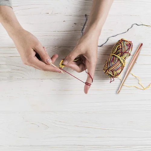 Vista 2 de Divit Shilp Streamline - Ganchos de ganchillo con mango ergonómico, aguja de tejer hecha a mano de 7 pulgadas, mezcla de madera para ganchillo