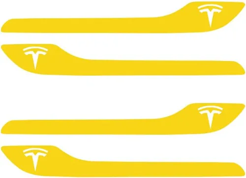 Vista 8 de IPG Kit de 4 calcomanías para manija de puerta de Tesla Model 3/Model Y (juego de 4) con logotipo de Tesla (fibra de carbono negra)