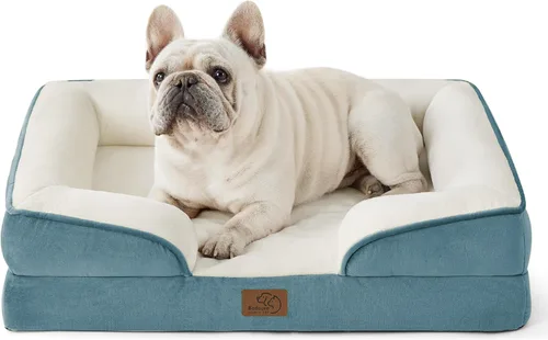 Vista 92 de Bedsure - Cama para gatos de interior, sofá cama lavable para perros muy pequeños, espuma de soporte con funda extraíble y lavable, forro Gris
