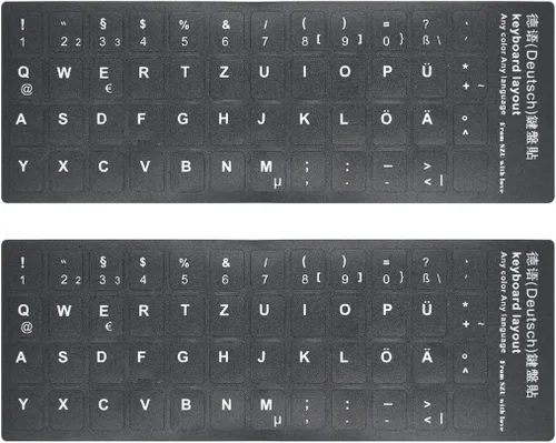 Vista 8 de 2 calcomanías universales para teclado árabe para computadora portátil, PC, teclado de escritorio, letras de repuesto para teclado de computadora